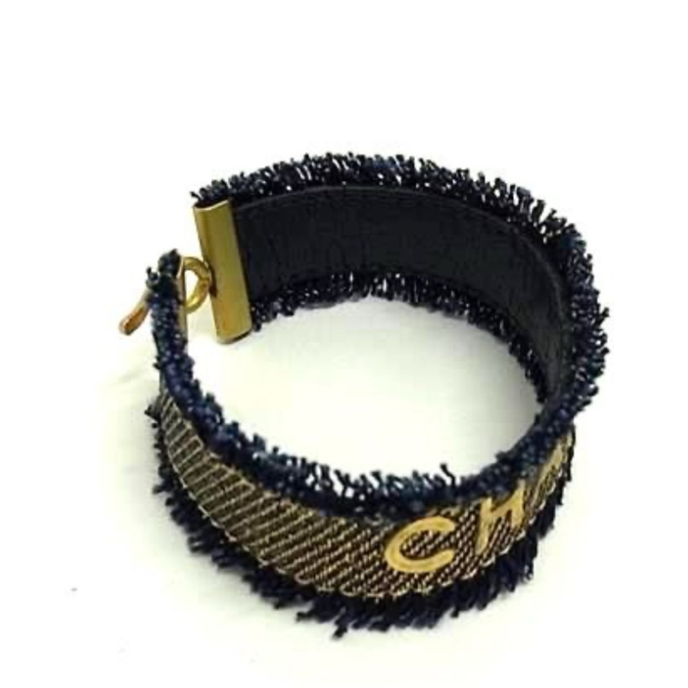 Chanel Canvas x Leather Bracelet